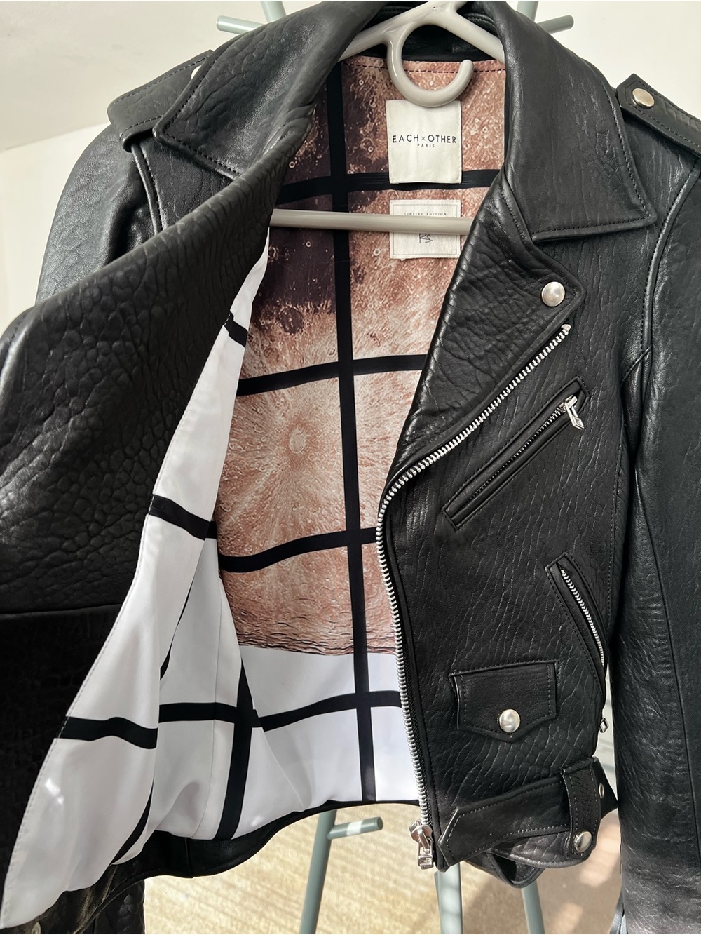Each x Other Black Leather Moto Jacket - Picture 4 of 9